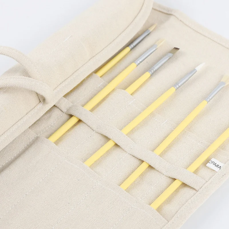 Canvas Brush Roll Organizer