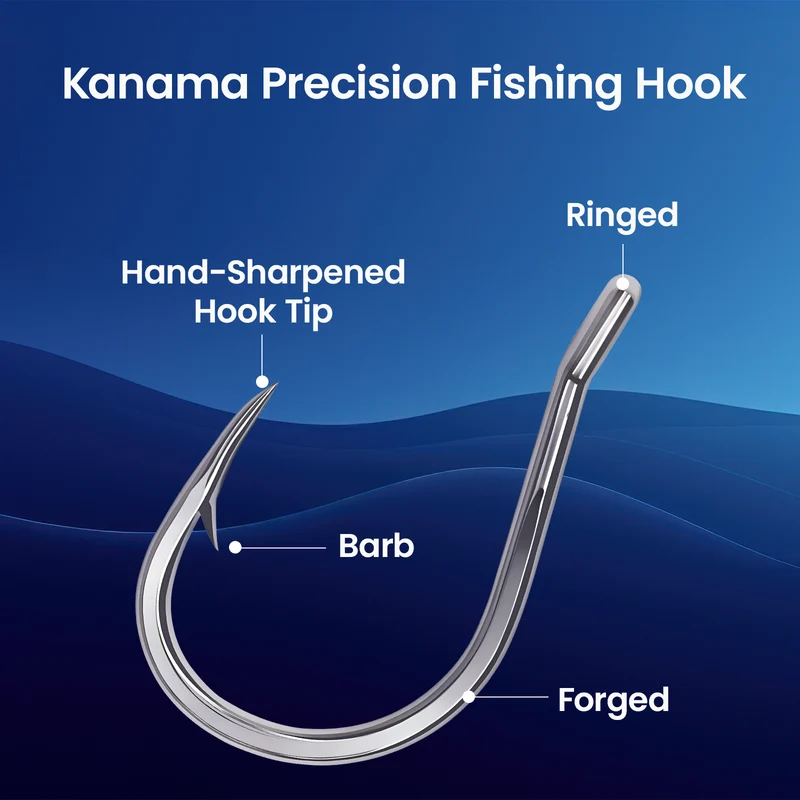 Kanama Hameçons de pêche 5X solides