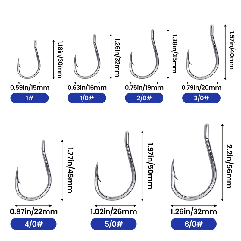 Kanama Hameçons de pêche 5X solides