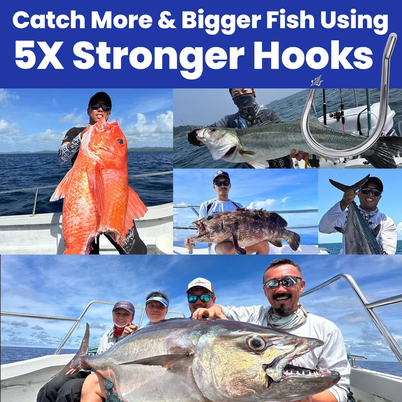 Kanama Hameçons de pêche 5X solides