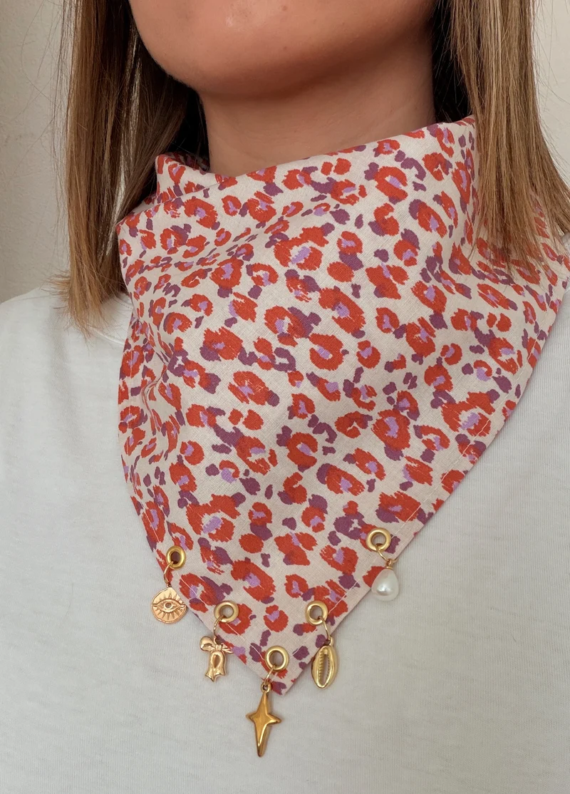Foulard à charms Léopard
