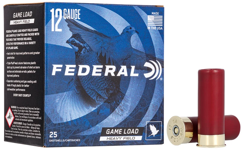 Cartouches « Game Load Upland Heavy Field » – cal. 12 – 2 3/4 po – 1 1/8 oz – #4 – 25/bte