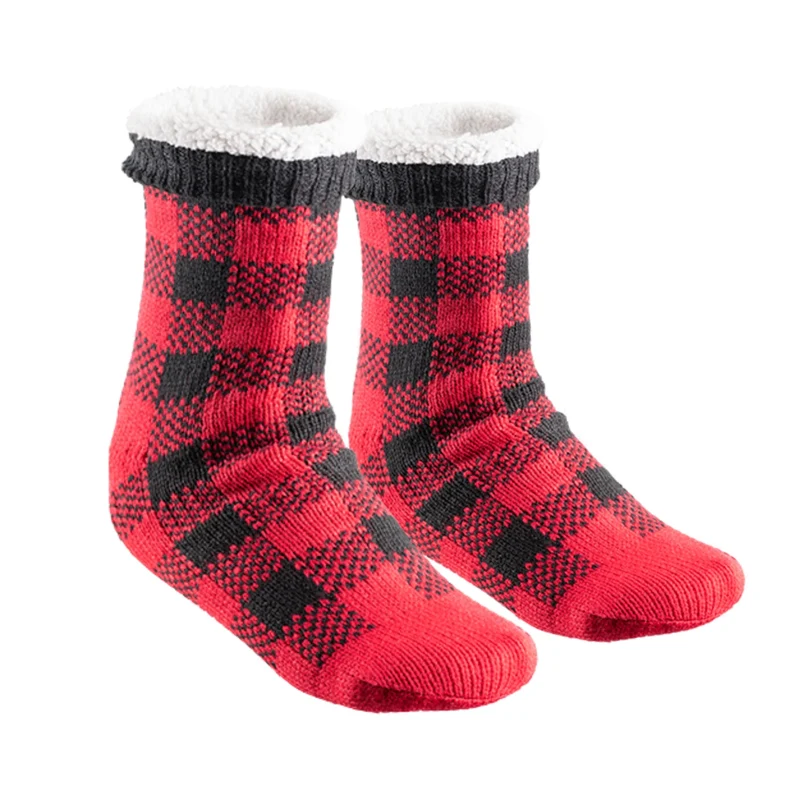 Chaussettes pantoufle à carreaux - Junior