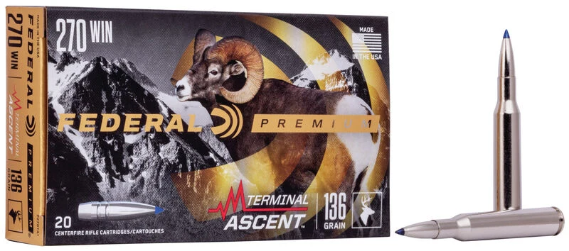 Munitions « Terminal Ascent » – cal. 270 WIN – 136 gr – 20/bte