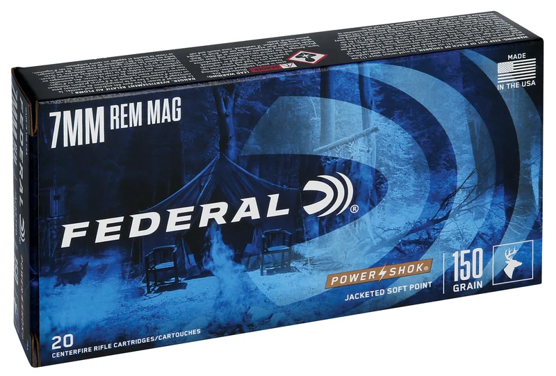 Munitions « Power-Shok SP » – cal. 7MM REM MAG – 150 gr – 20/bte