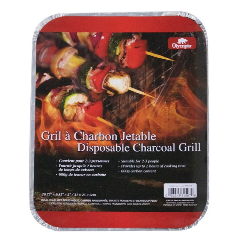 Grille de charbon jetable