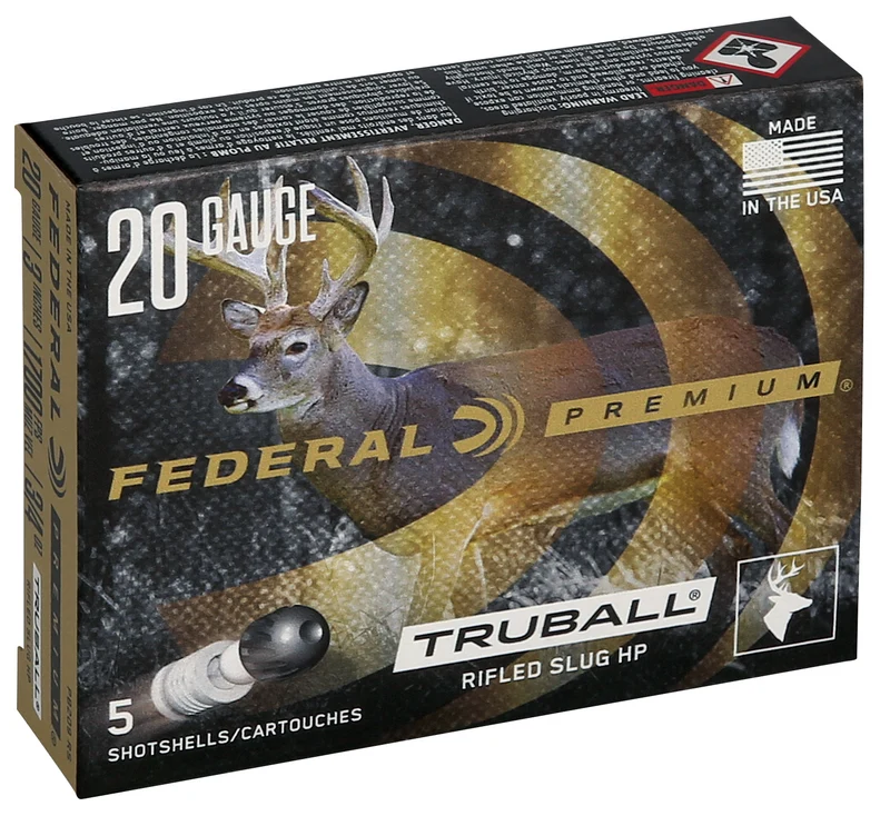 Cartouches « Truball Rifled Slug » – cal. 20 – 3 po – 3/4 oz – 5/bte