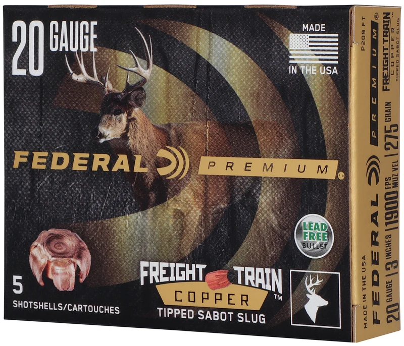 Cartouches « Trophy Copper Freight Train Sabot Slug » – cal. 20 – 3 po – 275 gr – 5/bte