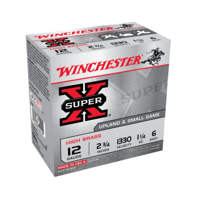 Cartouches « Super-X Upland HB » – cal. 12 – 2 3/4 po – 1 1/4 oz – #6 – 25/bte