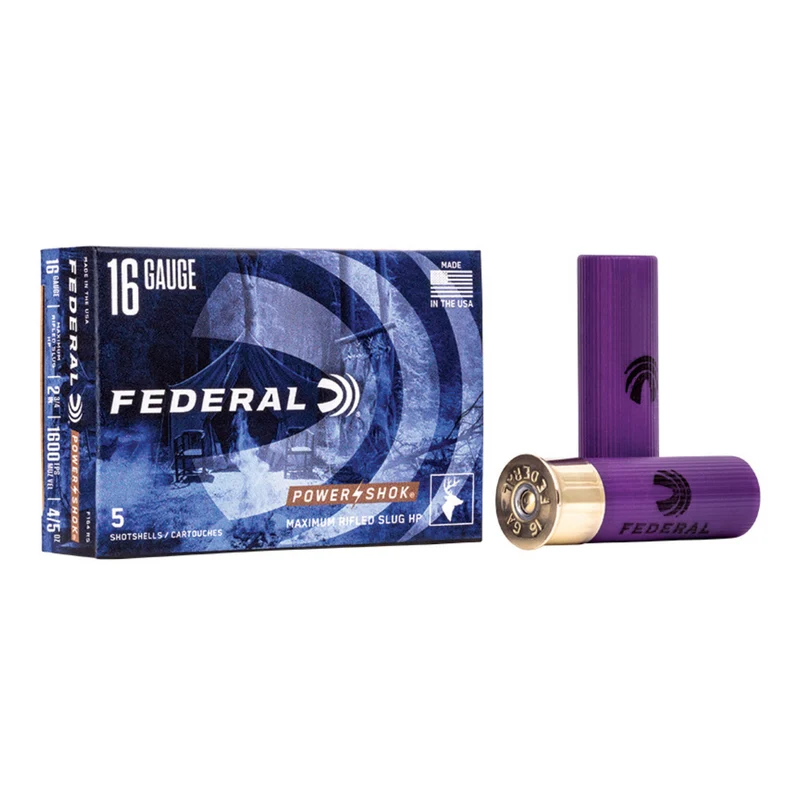 Cartouches « Power-Shok Rifled Slug » – cal. 16 – 2 3/4 po – 4/5 oz – 5/bte