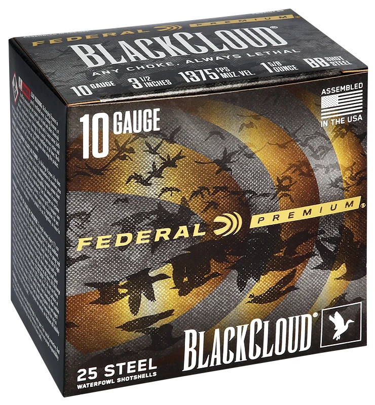 Cartouches « Black Cloud Waterfowl » – cal. 10 – 3 1/2 po – 1 5/8 oz – BB – 25/bte
