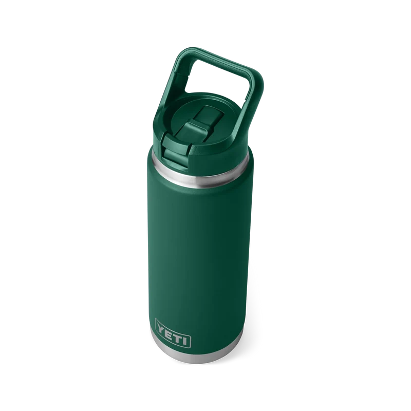 BOUTEILLE YETI RAMBLER 26OZ (760ml) C STRAW bouchon paille (black Forest Green )