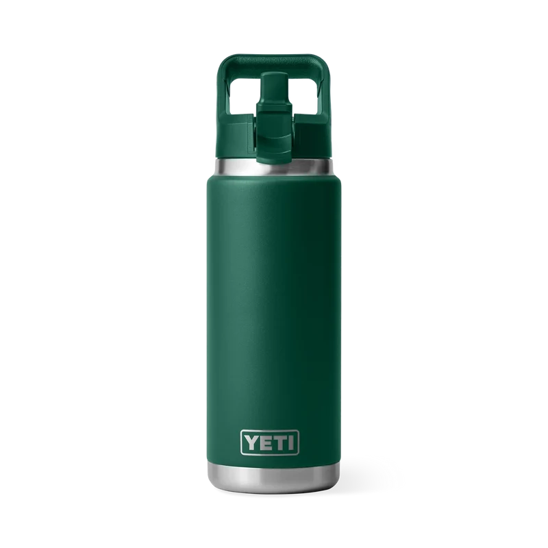 BOUTEILLE YETI RAMBLER 26OZ (760ml) C STRAW bouchon paille (black Forest Green )