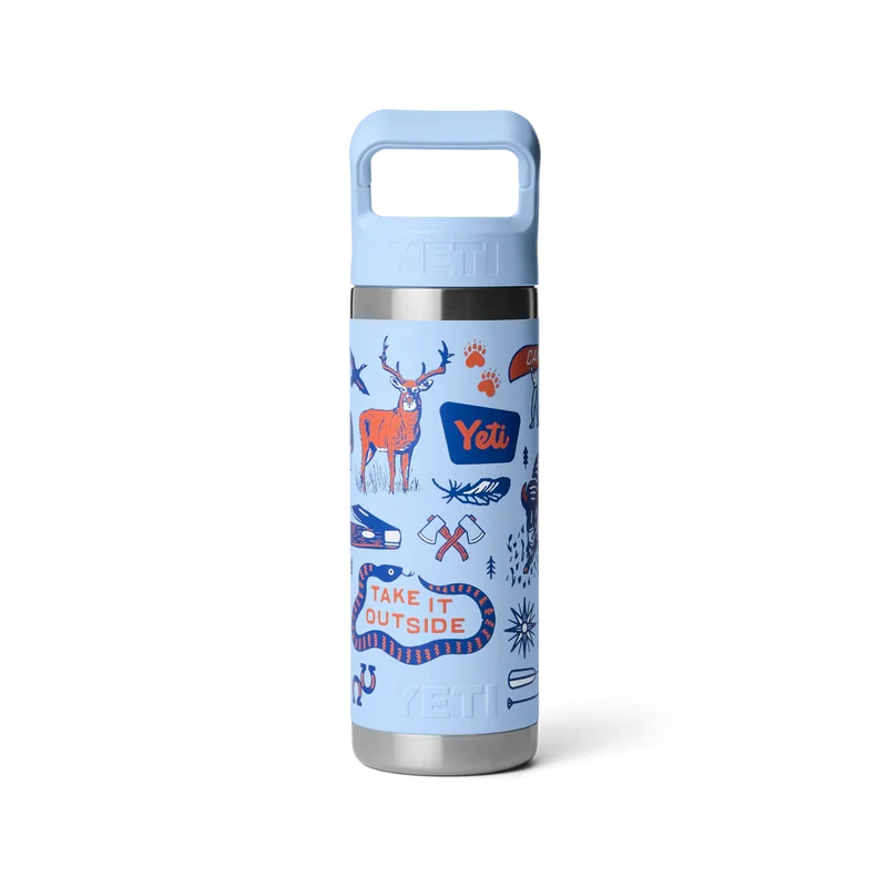 GOURDE YETI RAMBLER 18OZ (532ml) C STRAW isotherme (BIG SKY SUMMER CAMP)