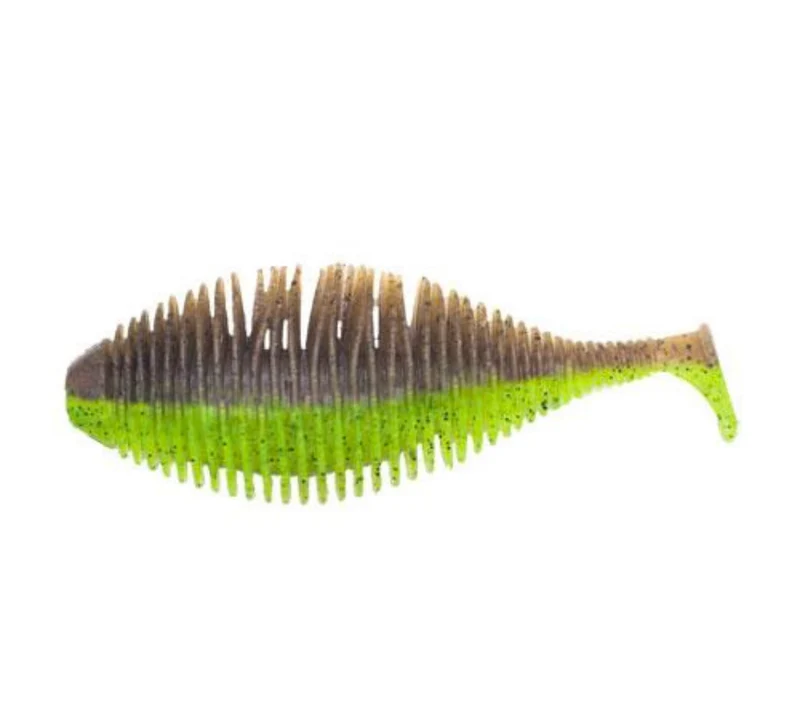 LEURRE GEECRACK Bellows Gill Swimmer 4,2" #220 - Green pumpkin / chartreuse