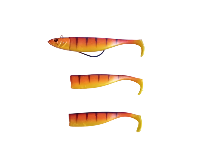 Waylander - Mean Minnow x3 Soft Plastic with Jighead (Lead Free) 27g