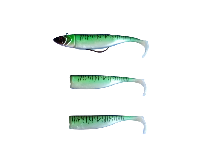 Waylander - Mean Minnow x3 Soft Plastic with Jighead (Lead Free) 27g