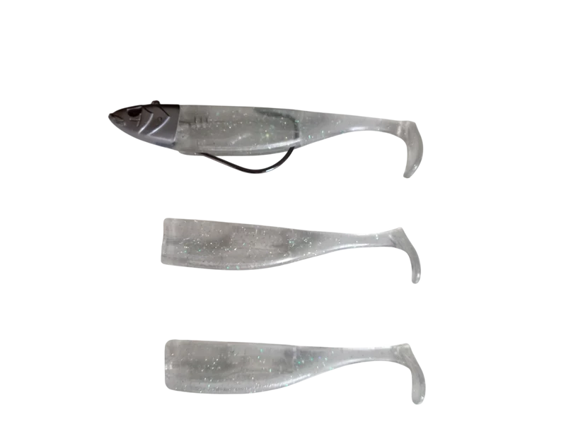 Waylander - Mean Minnow x3 Soft Plastic with Jighead (Lead Free) 27g