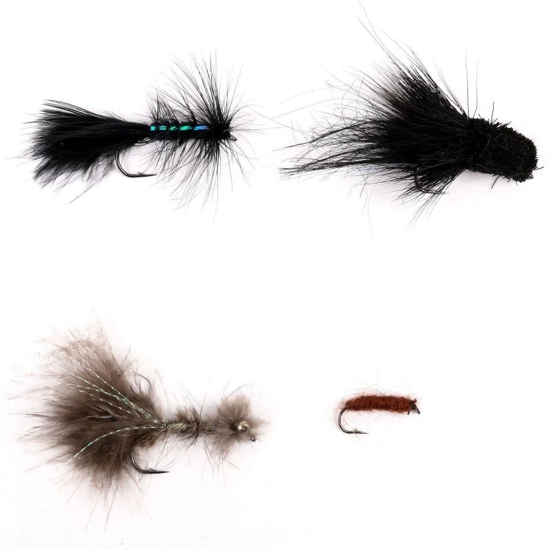 Assortiment 4 mouches truite de mer – streamers et attractors