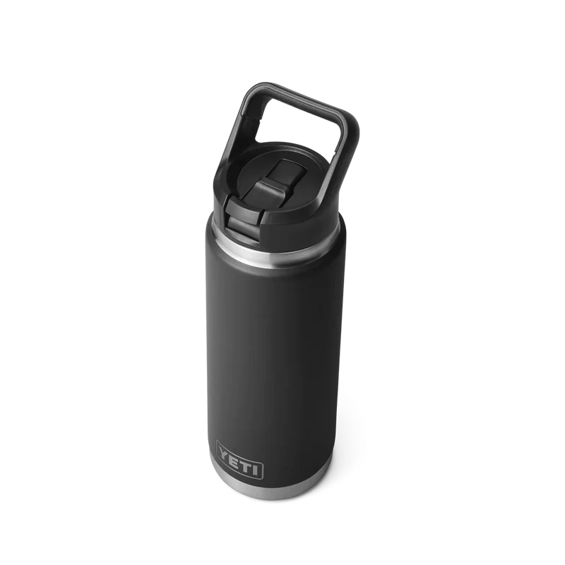 BOUTEILLE YETI RAMBLER 26OZ (760ml) STRAW bouchon paille (NOIR)