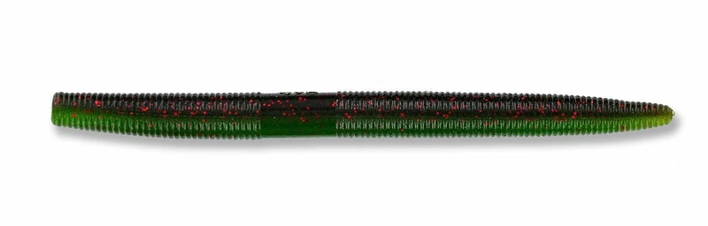 LEURRE GARY YAMAMOTO Senko 5" #925 GREEN PUMPKIN W/ RED FLAKE W/ FADING WATERMELON LAMINATE