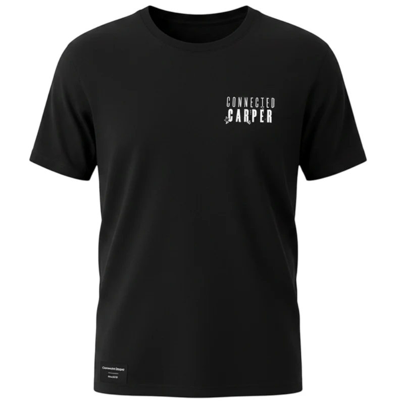 T-shirt Pêche Carpe Geometric Black | Connected Carper