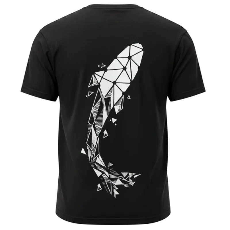 T-shirt Pêche Carpe Geometric Black | Connected Carper