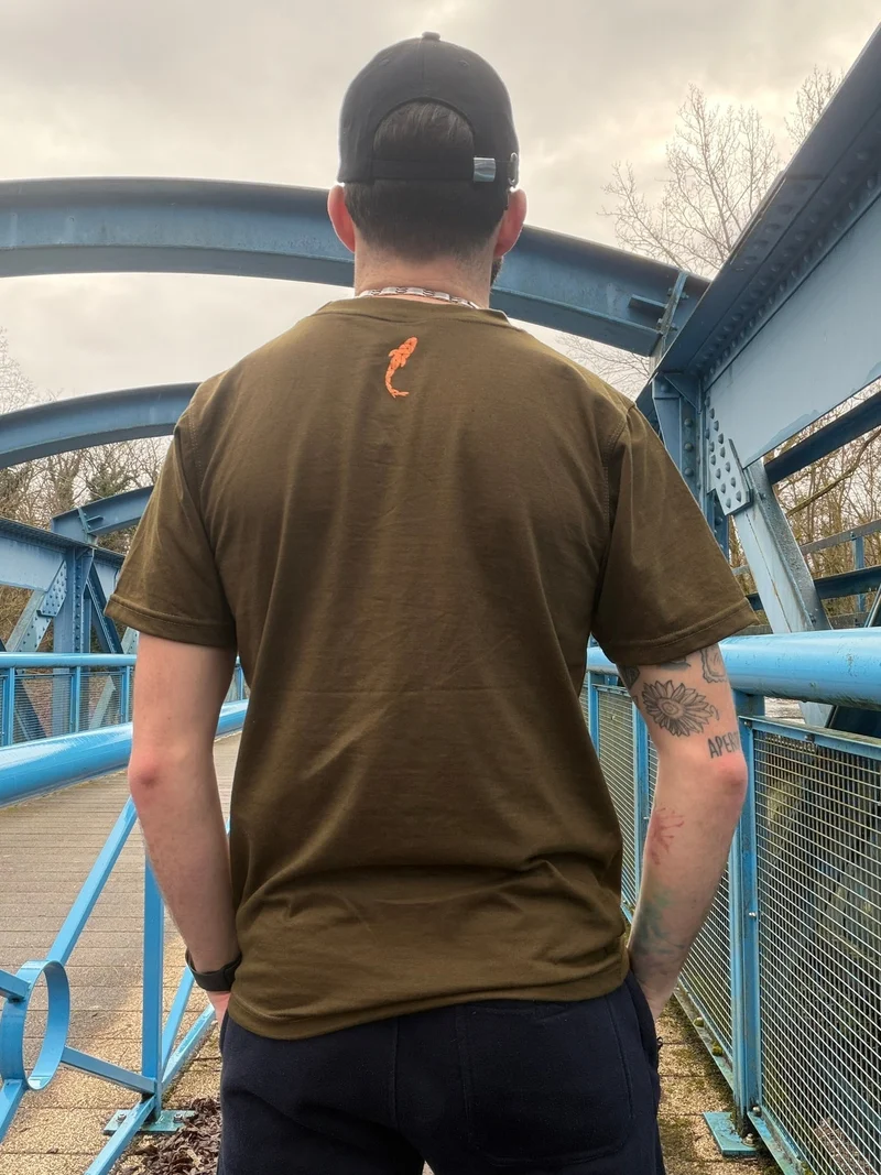 T-shirt Kaki / Orange