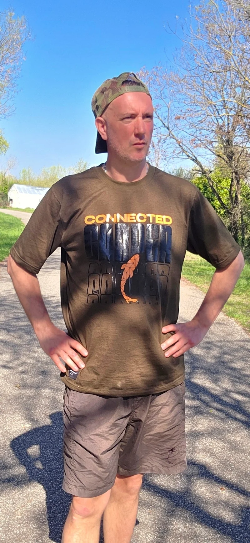 T-shirt Kaki / Orange